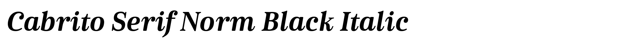 Cabrito Serif Norm Black Italic image